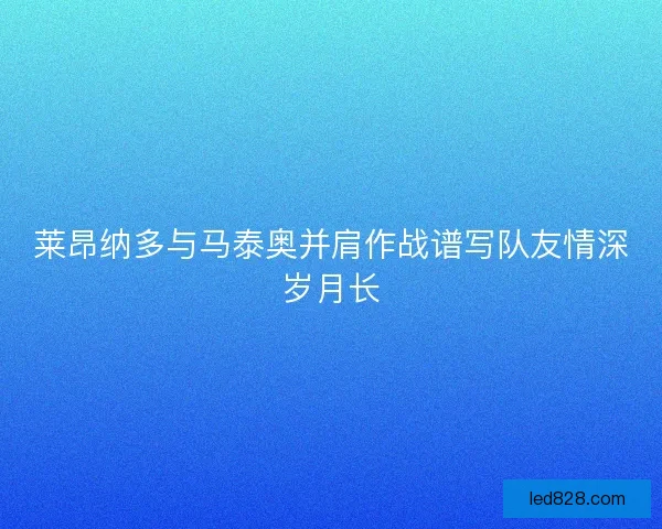 莱昂纳多与马泰奥并肩作战谱写队友情深岁月长