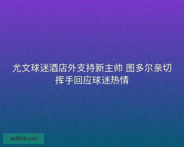 尤文球迷酒店外支持新主帅 图多尔亲切挥手回应球迷热情 尤文球迷酒店外支持新主帅 图多尔亲切挥手回应球迷热情